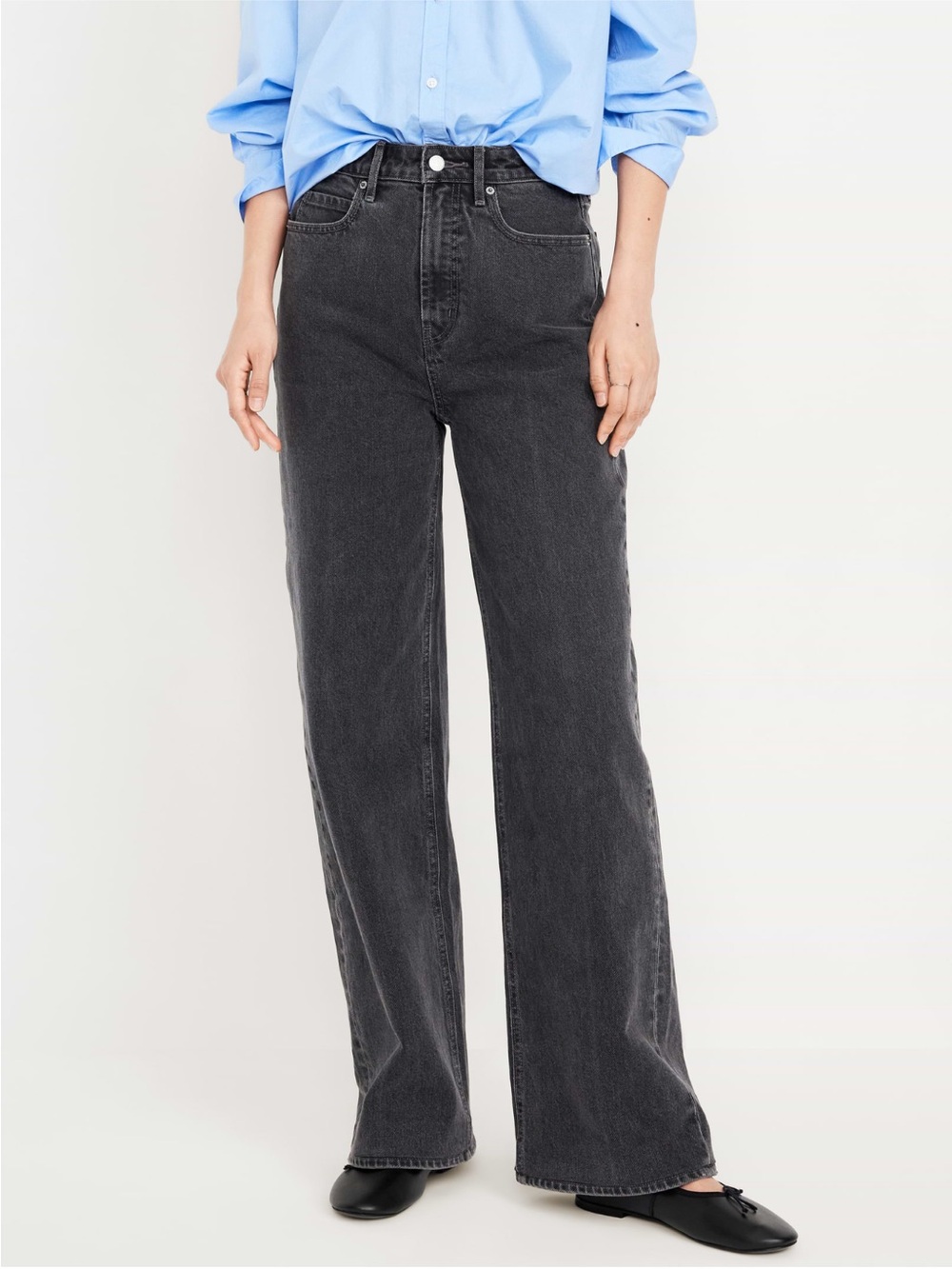NWT Old Navy Extra High Rise Sky Hi Wide Leg Jeans 6